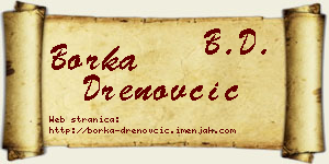 Borka Drenovčić vizit kartica